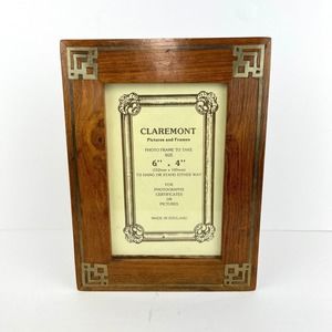 Claremont Brass Inset Cherrywood Photo Picture Frame